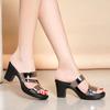 Summer High-heeled Waterproof Platform Women's Sandals and Slippers Thick-heeled Fish Mouth Hundred Casual Women