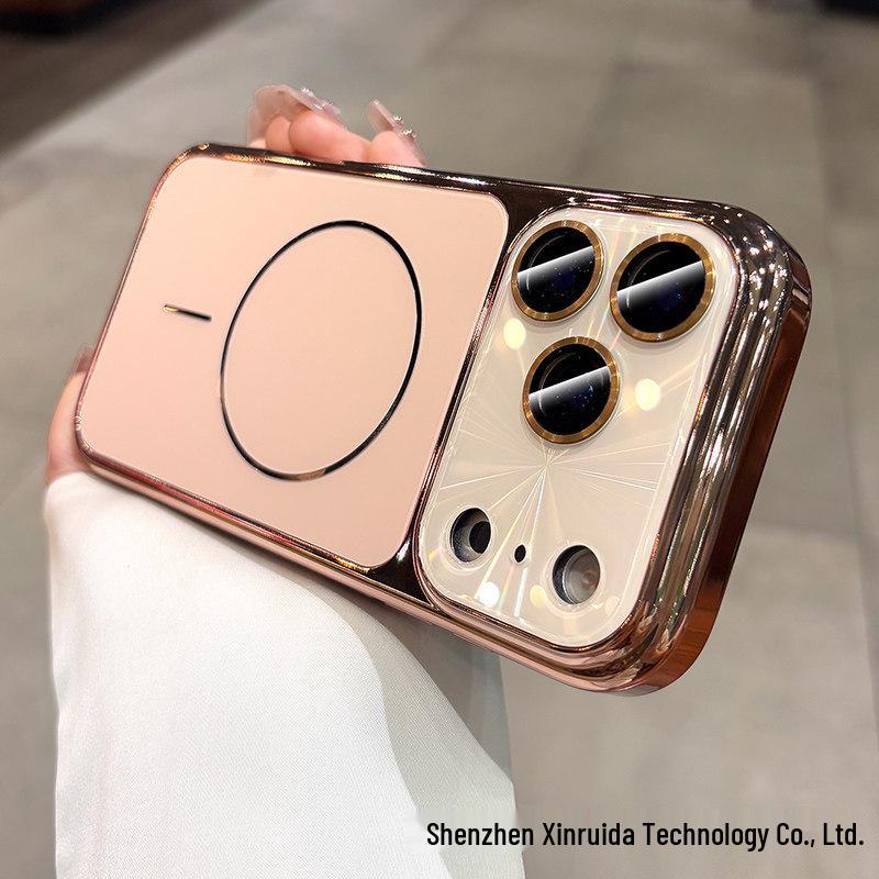 iPhone 17 Pro Max Electroplated Frosted Magnetic Lens Protective Case 15 Pro Max
