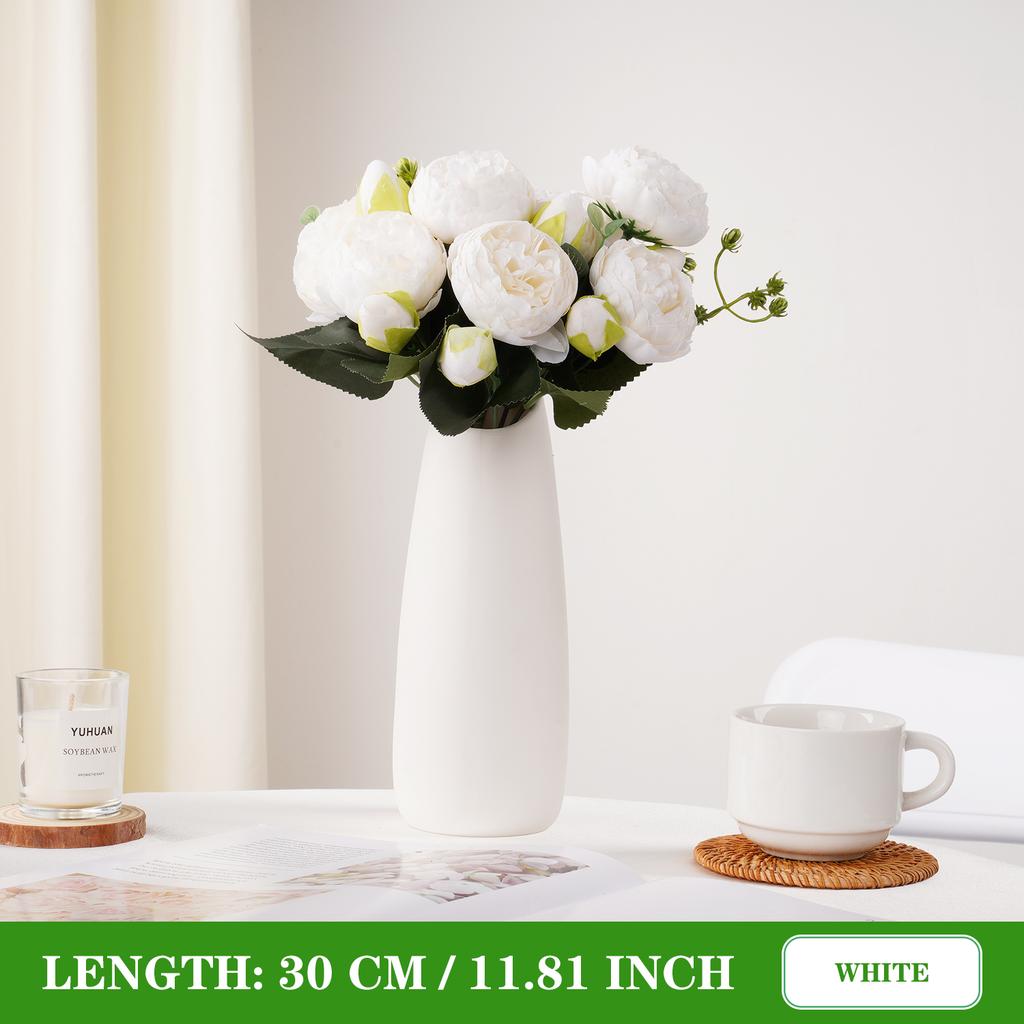 Artificial Flowers Retro Silk Rose Bouquet Hydrangea Peony Flowers Vintage Bride Holding Home Wedding Decoration Accessories