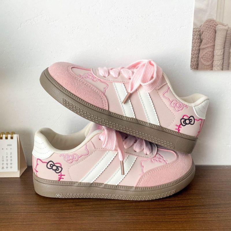 Spring 2025 Retro German Kitten Design Women's Casual Training Shoes – Campus Style Little White Sneakers