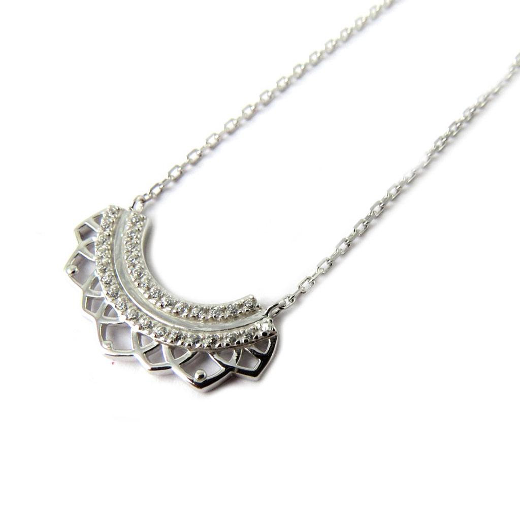 Les Trésors De Lily [N7687] - Silver Necklace 'Sissi' Silver White (rhodium Plated)