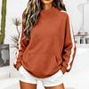 Lässiges Damen-Sweatshirt mit langen Ärmeln und hohem Kragen für den Alltag