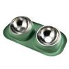 Stainless Steel Pet Bowls Double Bowl Set for Dogs & Cats - Non-Slip Food Water Feeder Dish