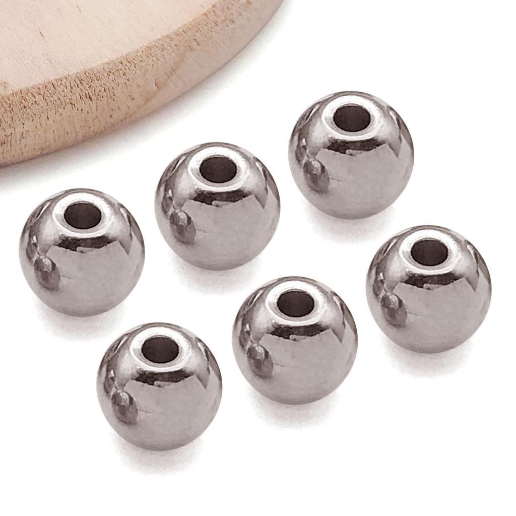 18K Gold Stainless Steel Spacer Beads & Precision Steel Ball for Necklace/Bracelet DIY Jewelry Accessories.
