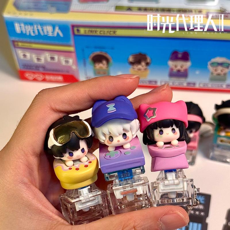 Link Click Retro Trend Series Original Keycap Blind Box Trendy Doll Desktop Ornament Collection Toy Valentine Gift
