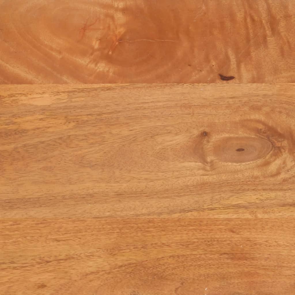  Coffee Table, Brown and Black, 80x50x40 Cm, Solid Mango Wood
