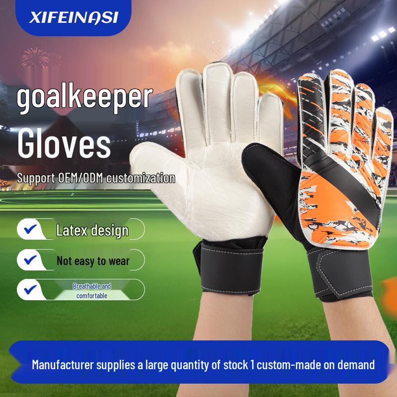 Non-Slip Latex Finger Protection Goalkeeper Gloves - Wear-Resistant for Training & Matches