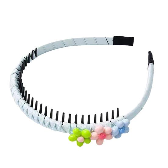 Baby Headband Anti-Slip Toothed Comb Soft 3D Heart Flower Decoration Hair