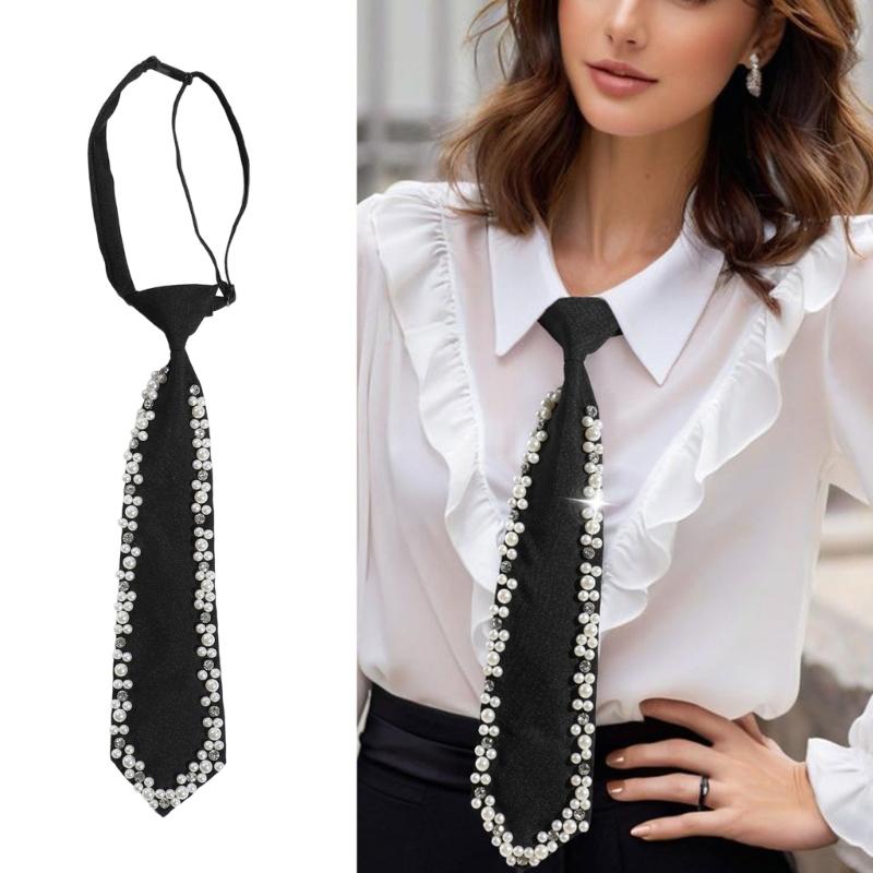 No Tie Necktie For Men And Women Easy Clip Structure With Substantial Polyester Silk Fabric For Office School And Formal Affairs