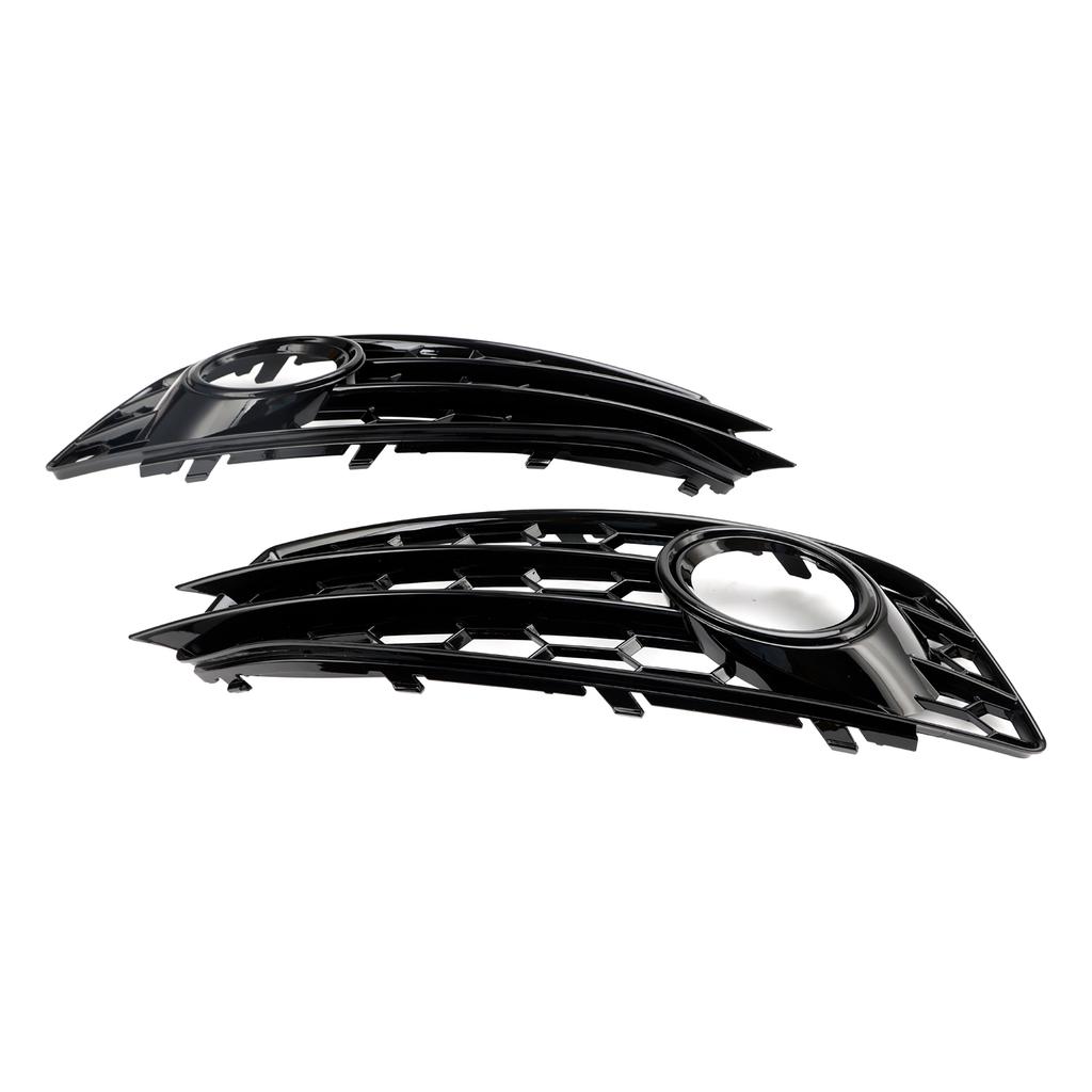 Honeycomb Front Bumper Fog Light Grill Cover 8P0807682 8P0807681 Fit for A3 8P S-Line 2009-2012