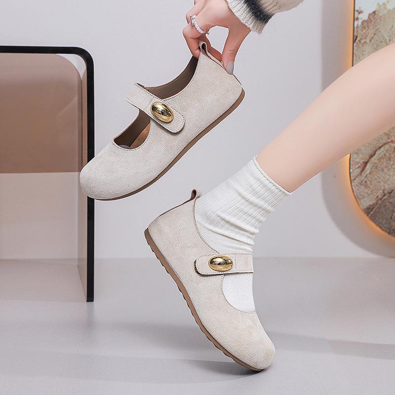 Women's Retro Mary Jane Shoes, Hidden Height, Soft Soles, Round Toe, Closed Heel, Spring/Autumn Style