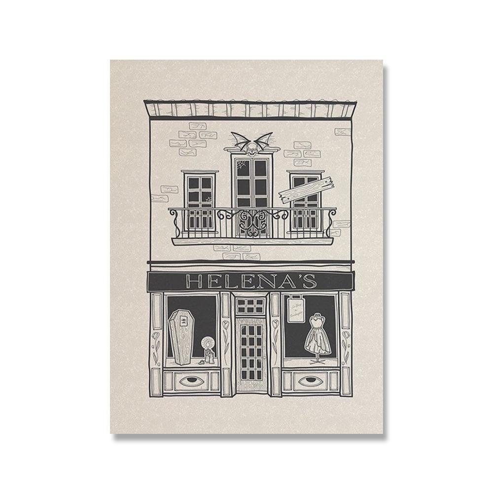 

Хэллоуин Highstreet Плакаты и принты Настенная живопись Холст Картина подарок на Хэллоуин Черно-белая картина для гостиной Домашний декор 21x30cm No Framed