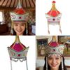 Traditional Mongolian Hat Breathable Fabric Headwear For Stage Shows And Cultural Event Stage Performances Accessory