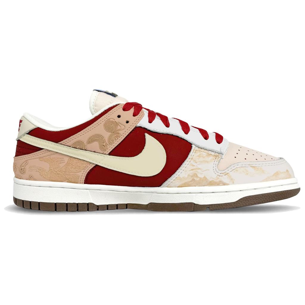 Nike Amortyzacja Dunk, Odporne na ścieranie Niskie Buty Skateboardowe Męskie Czerwone IQ1118-220(Zespół1000-)