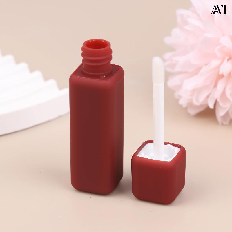 1Pcs 5Ml Lip Gloss Tube Brush Rod Scrub Square Liquid Lipstick Tubes Bottle Refillable Lip Balm Container Cosmetic Packaging Diy