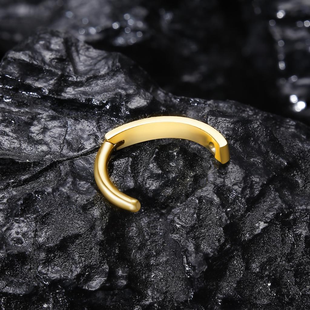 14G G23 Titan Clicker Bauchnabelring, 10/12mm Umgekehrt gebogener Hoop Bauchnabel Barbell Body Piercing Schmuck