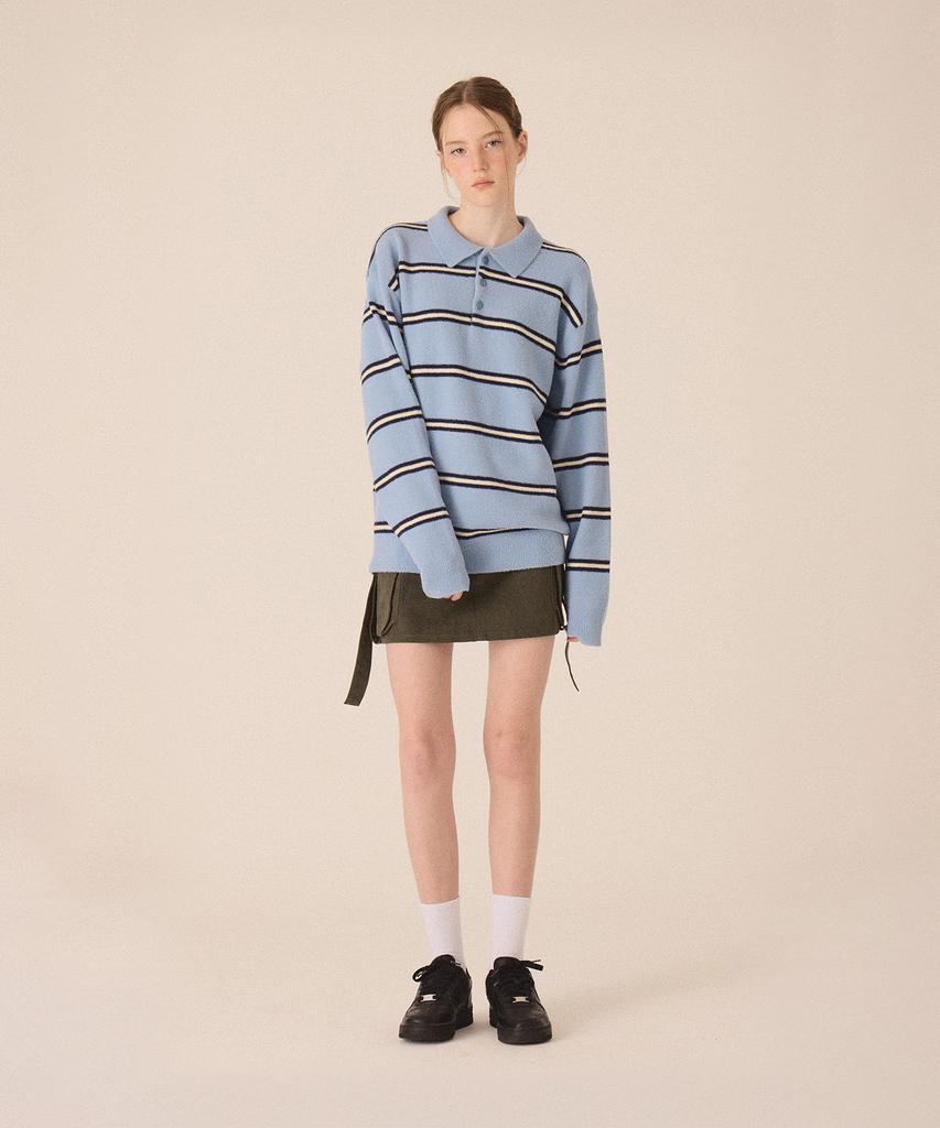 CUTZ Hairy Striped Collar Knit - 2 Colors