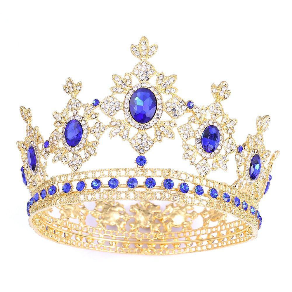 Elegant Vintage Tiara Crowns Sparkling Crystal Rhinestone Crown  Pageant Hair