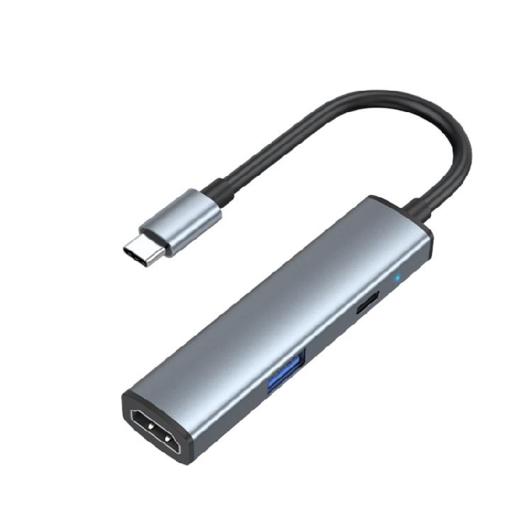 

Multiple Port USB C Hubs Combines 100W Power Delivery 4K HDTV Connectivitys 5Gbps Data Transfer Aluminum Case
