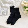 Ballett-Stil Schleife Blasenmund Stapel-Socken Sommer Netz Dünn Mittellange Socken Knochenlos Spitze Anti-Pilling