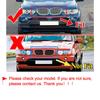 1Pair Car Front Hood Bumper Kidney Grille Grill Single Line Chrome Black For BMW X5 E53 2004 2005 2006 51137113733 51137113734