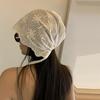 Korean Versatile Lazy Style Flower Strap Headband Hat Lightweight Breathable Palace Style Retro Solid Colorf Hat Spring Summer