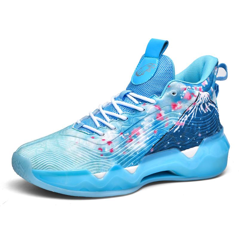 Fashion Men's Basketball Shoes Cushioned Sneakers Personalized Design Train Athletes High Quality Sports Shoes Night Light Sneakers 45