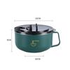 Ramen Bowl 304 Stainless Steel Noodle Bowl with Lid Heat Resistant Instant Noodles Bowls Cooker Tableware Kitchen Accessorie