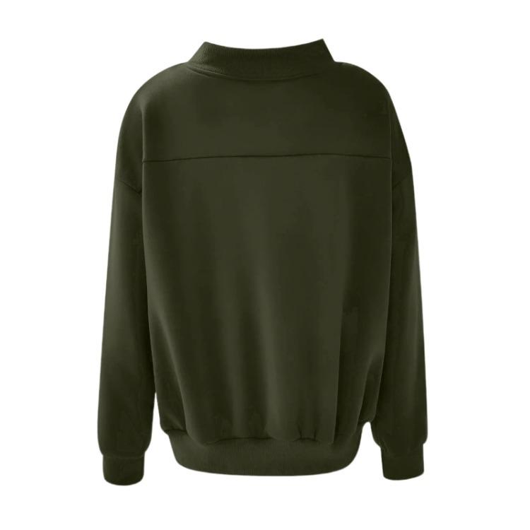 Fashionable Casual Jacket Women Solid Color Zipper Top Outerwear