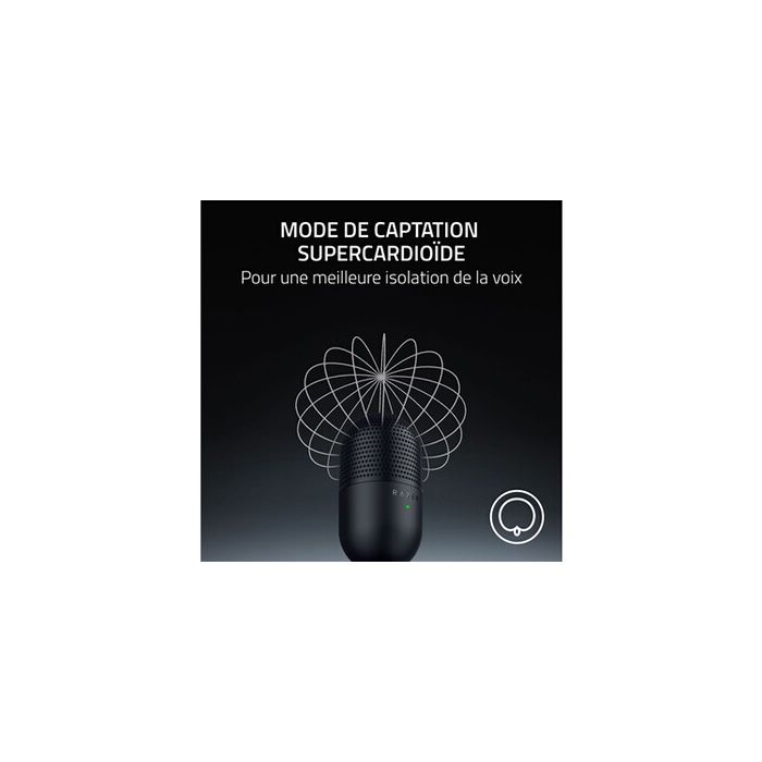 Mikrofon - Razer - Seiren V3 Mini - Superkardioide - USB - Kompakt og lett