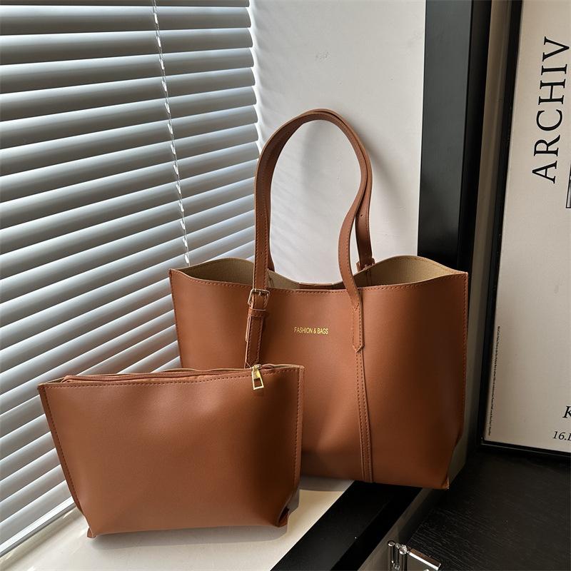 Women's Bag Large Capacity Soft Leather Tote Bags Casual Versatile Shoulder Handbag Winter Versatile Commute Bag