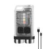 Mini-Taschenlampe, LED-Schlüsselanhänger-Taschenlampe, wiederaufladbar, wasserdicht, mit 5 Stufen