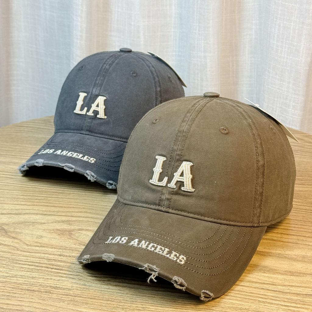 Neue LA Baseballkappe für Damen Koreanischer Stil Gestickte Schirmmütze Tiefer Sitz Sonnenschutz Kleines Gesicht