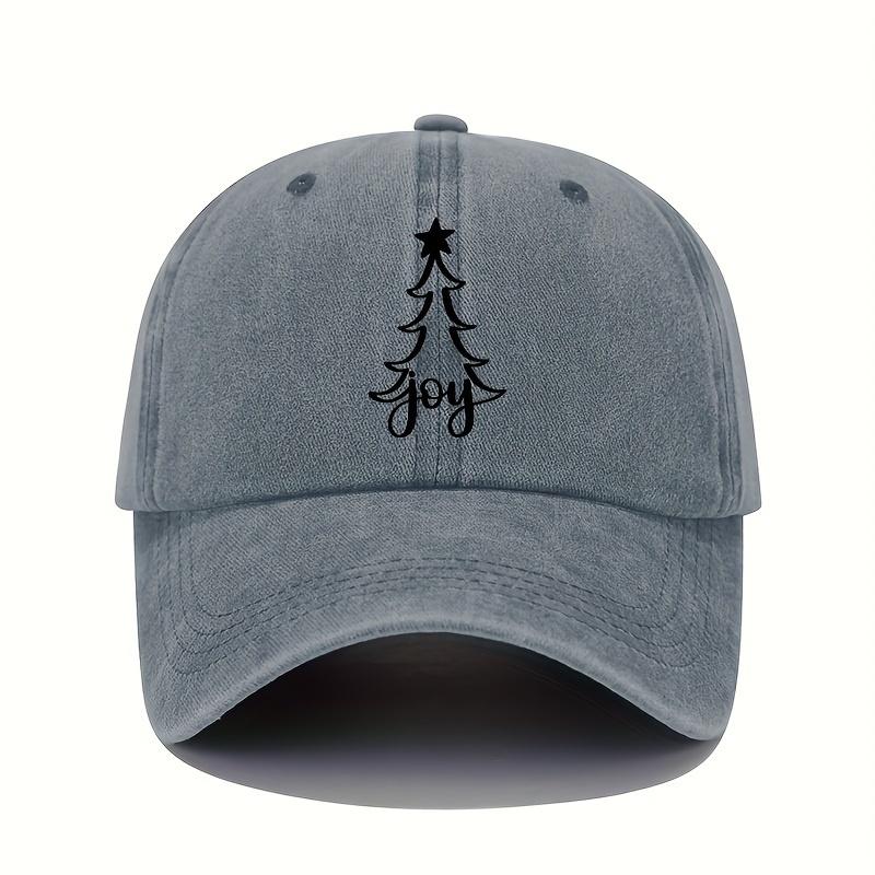 Christmas Print Retro Lightweight Washable Women'S Baseball Cap With Adjustable Sun Visor Holiday Event Hat