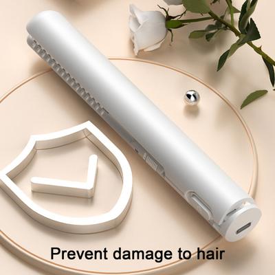 USB Mini Curling Iron 2-In-1 Dual Purpose Curling Wand Flat Iron Hair Straightener Curler Fast Heating Portable Travel Women