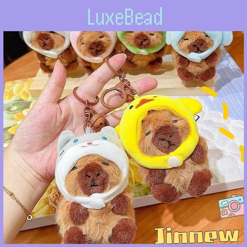 Snake Wearing Rabbit Chicken Cat Penguin Headgear Capybara Plush Keychain Gift