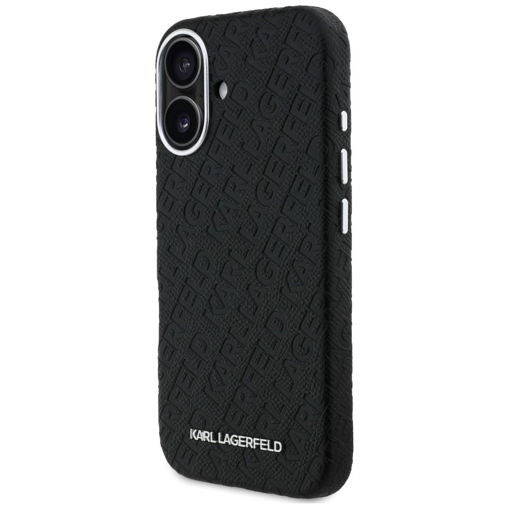 Karl Lagerfeld FW Stamped Karl MagSafe Case for iPhone 16 Black