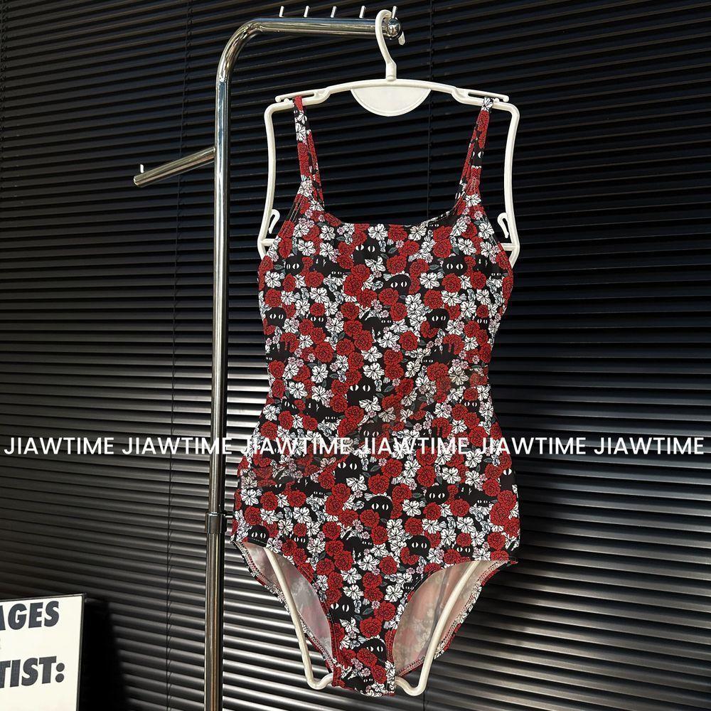 

Skinny Gathering Sports Swimming Pool One-piece Racing Swimsuit Slightly Fat Large Size M