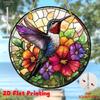 2D Flat Acrylic Colorful Hummingbird Ornamen, Nurseries, Vintage Home Decor Wall for Bar Kitchen,Home Decor for Living Room or Office