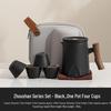 High-End Portable Ceramic Travel Tea Set with Tea Caddy