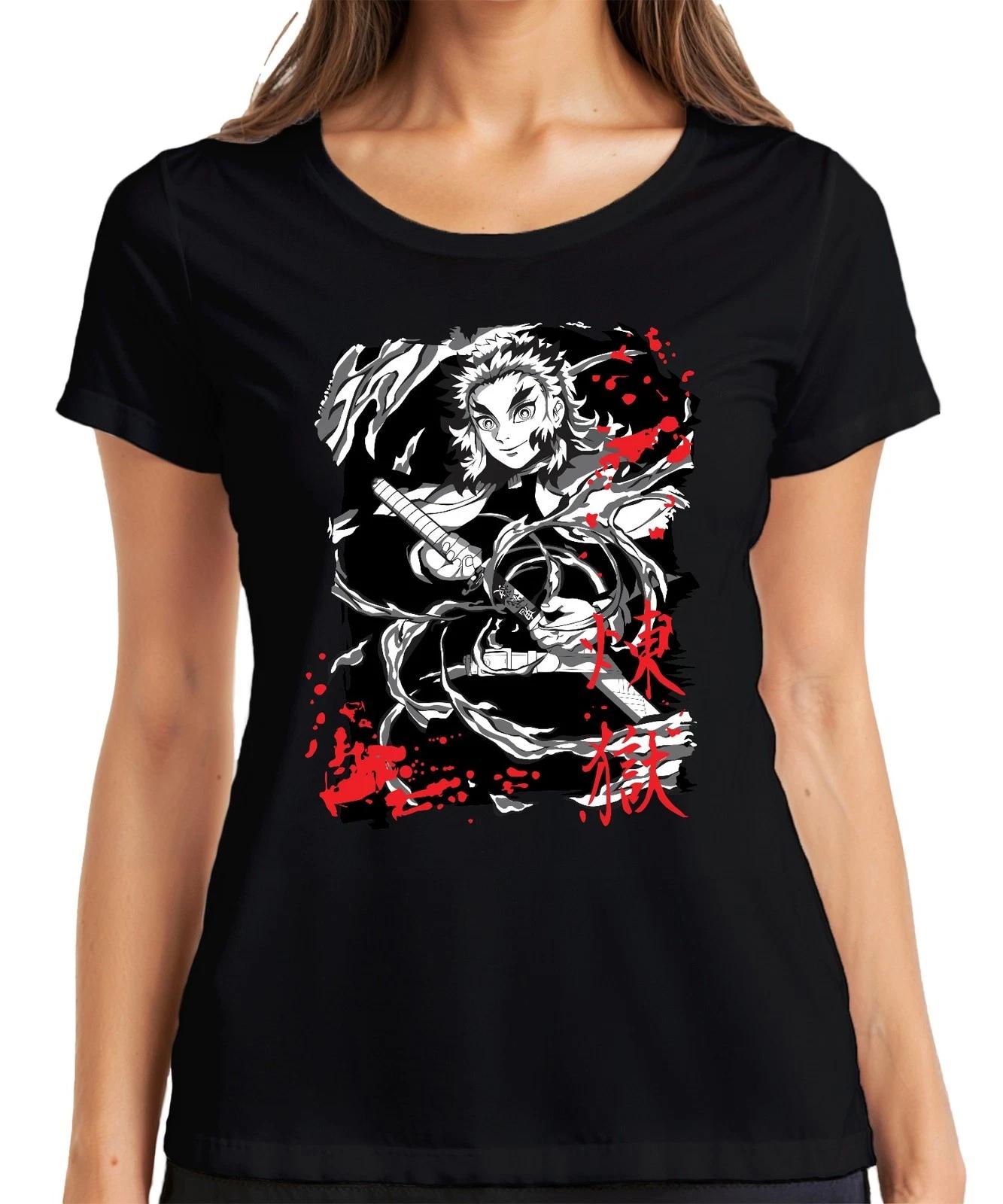 Rengoku Kimetsu no Yaiba Flammen Schwert Anime Fan grunge Damen T-Shirt S