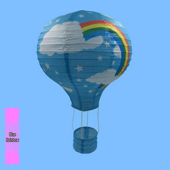 Hand-Folded Rainbow Hot Air Balloon Lantern - Christmas, Birthday, Party, Kindergarten Hanging Decoration