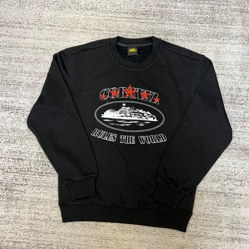 26 American Streetwear Graphic Print Crewneck Sweatshirt Loose Fit Teens
