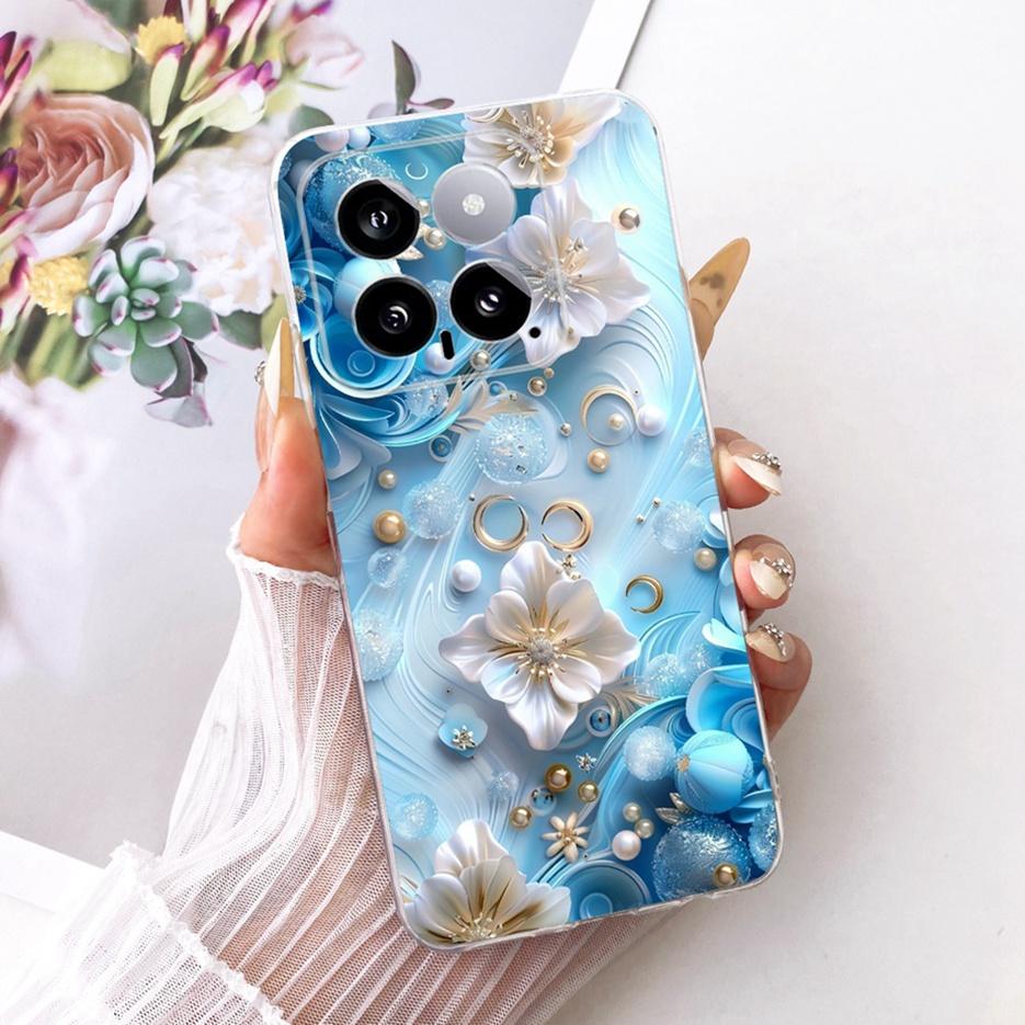For Xiaomi Mi 14 Pro Case Cute Lion Fashion Painted Cover Soft Silicone Slim Phone Case For Xiaomi 14 Pro Mi14 Pro Fundas Bumper