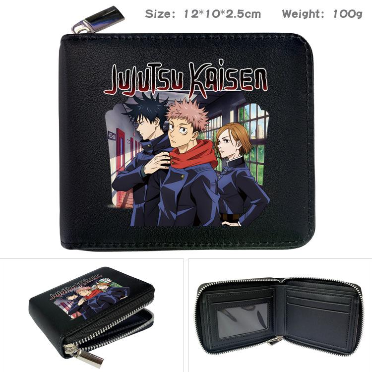 Jujutsu Kaisen Anime Zip PU Wallet Cartoon Print Coin Purse Large Capacity Card Holder Gojo Satoru Sukuna 1pcs