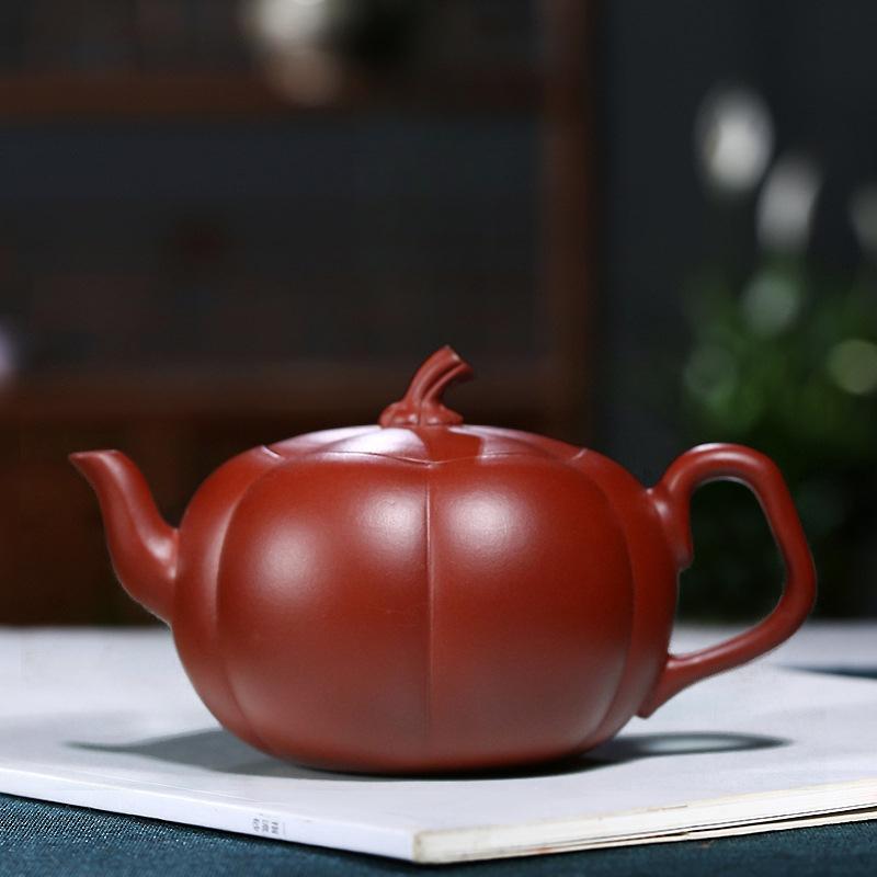 

200ml Handmade Yixing Purple Clay Teapots Handmade Pumpkin Pot Raw Ore Zhu Mud Tea Maker Kettle Zisha Tea Set Tea Services Gift