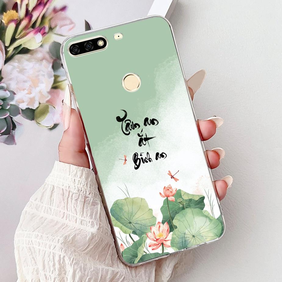 For Huawei Y7 Prime 2018 Case Nova2 Lite Luxury Painted Cover Soft Slim Phone Case For Huawei Y7 Pro 2018 Y72018 Back Cover Bags