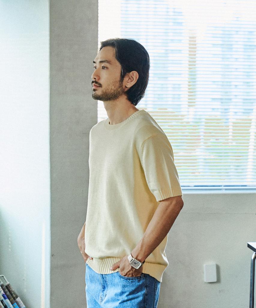 MANNERGRAM 100% Soft Cotton 3-Ply Round Short Sleeve Knit - 4 Colors