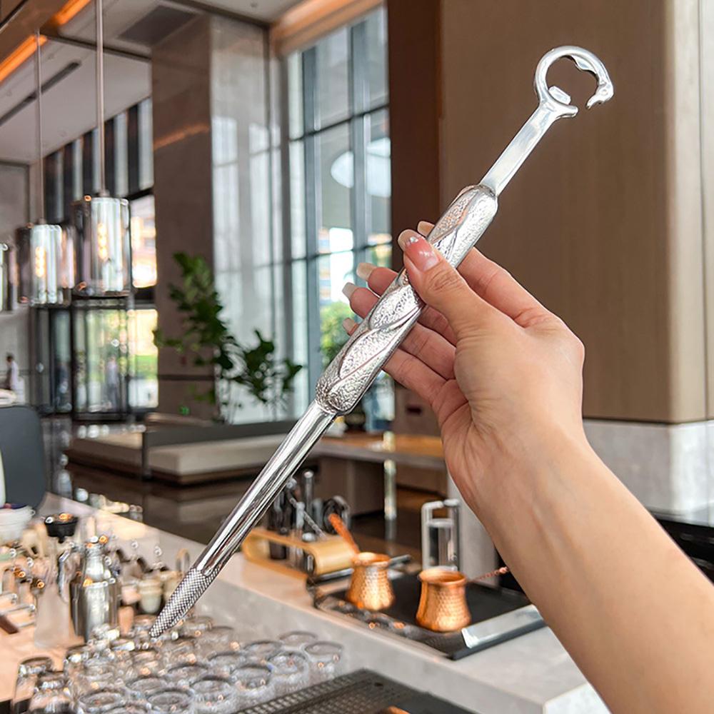 

Luxury 304 Stainless Steel Barbecue Clip with Opener Bbq Tongs Aesthetics Kitchen Gadgets Grill Accesories