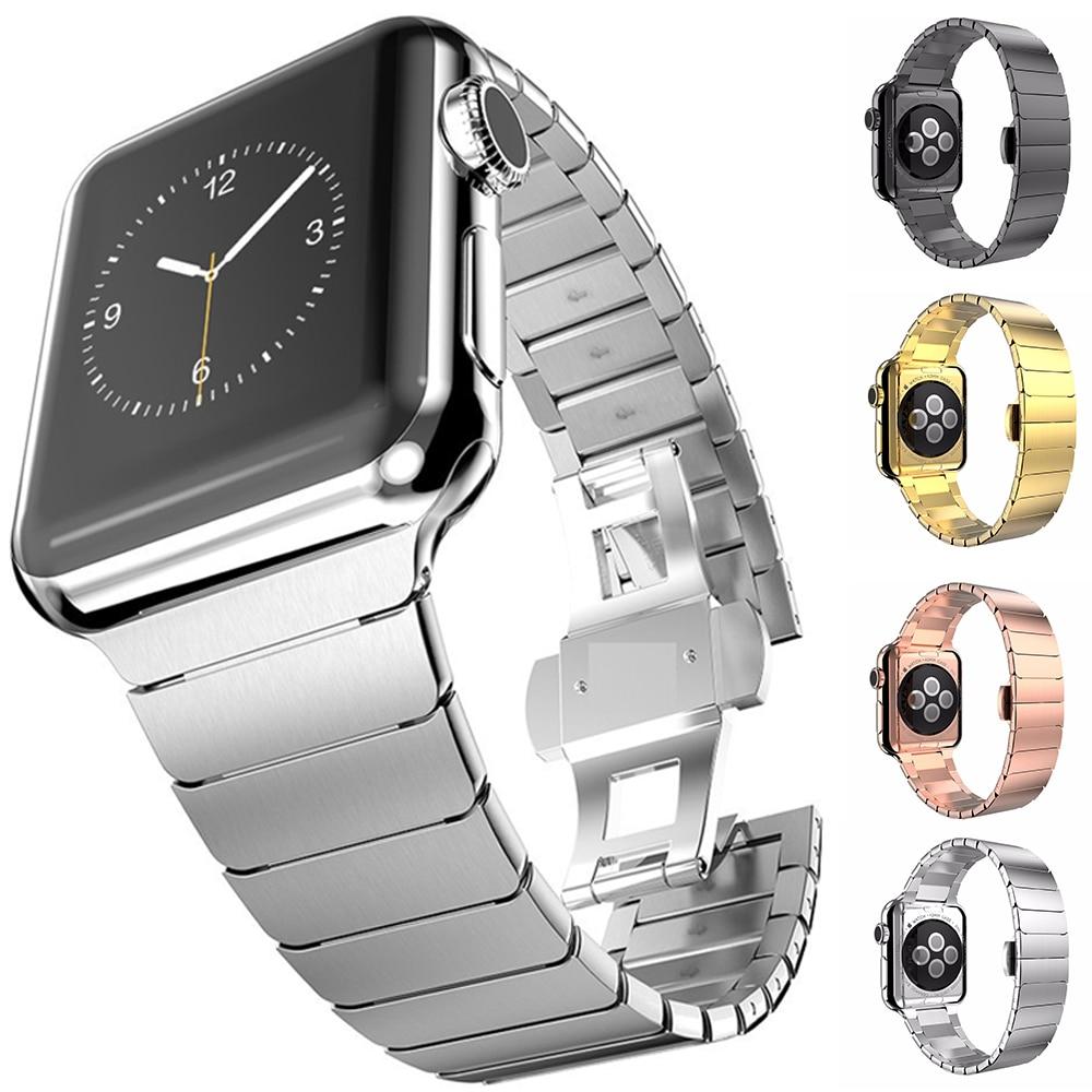 

38 40 мм 42 44 мм ремешок для часов iwatch 7 41 мм 45 мм Ремешки из нержавеющей стали для Apple Watch Series6 5 4 3 Звено петли браслета ремешок